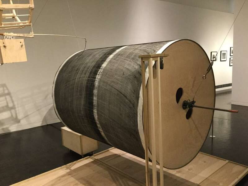 Ink drum for All All sculpture at Jewish Contemporary Museum